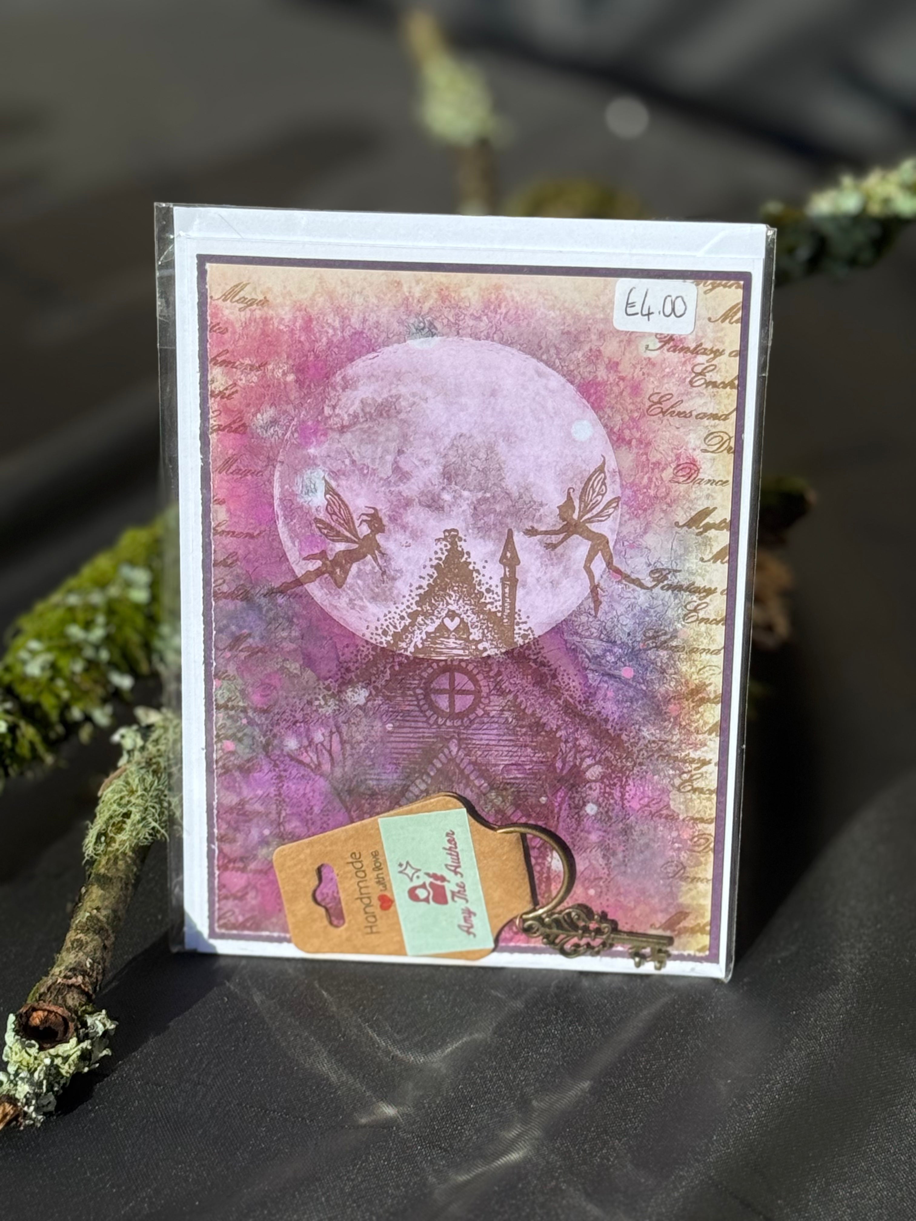 Fairy house card and keyring set