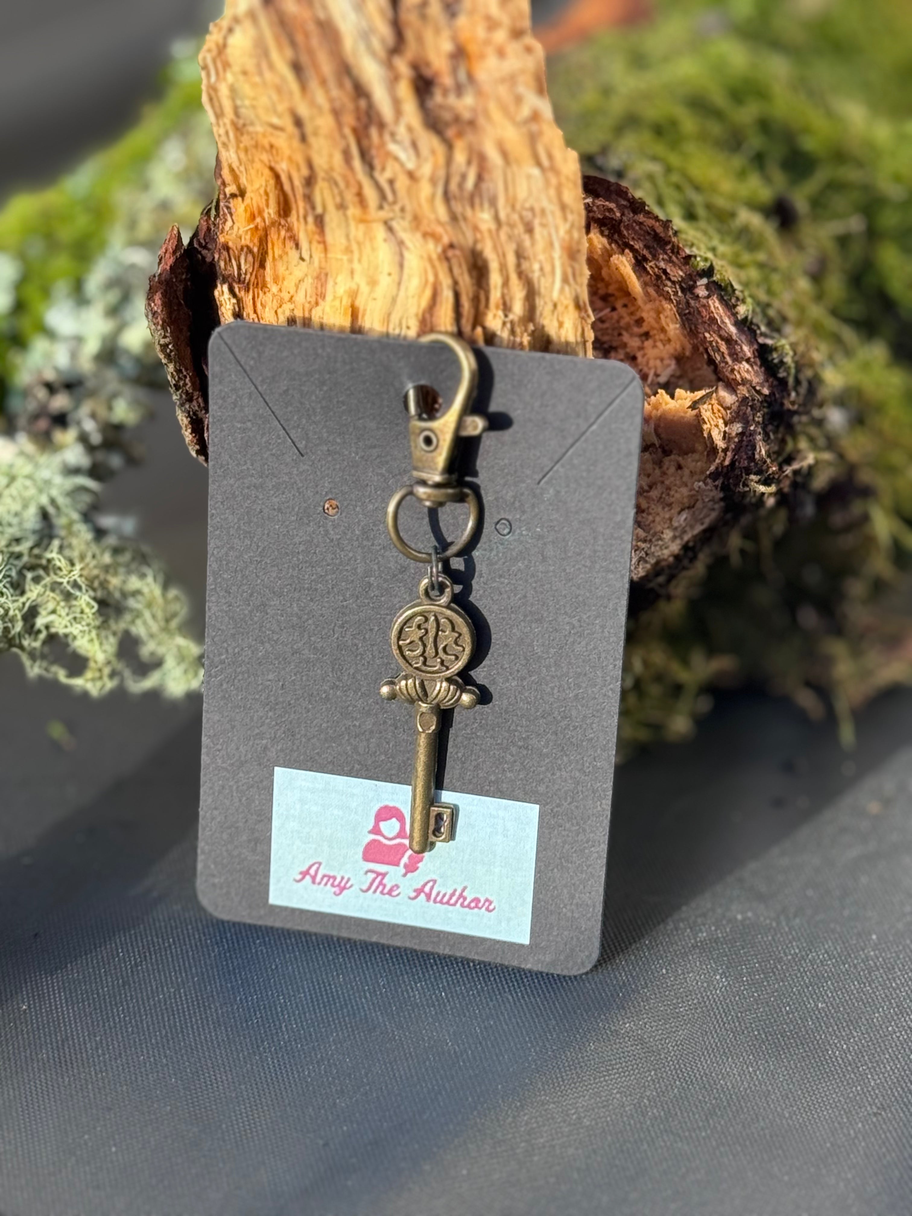 Sword key charm keyring