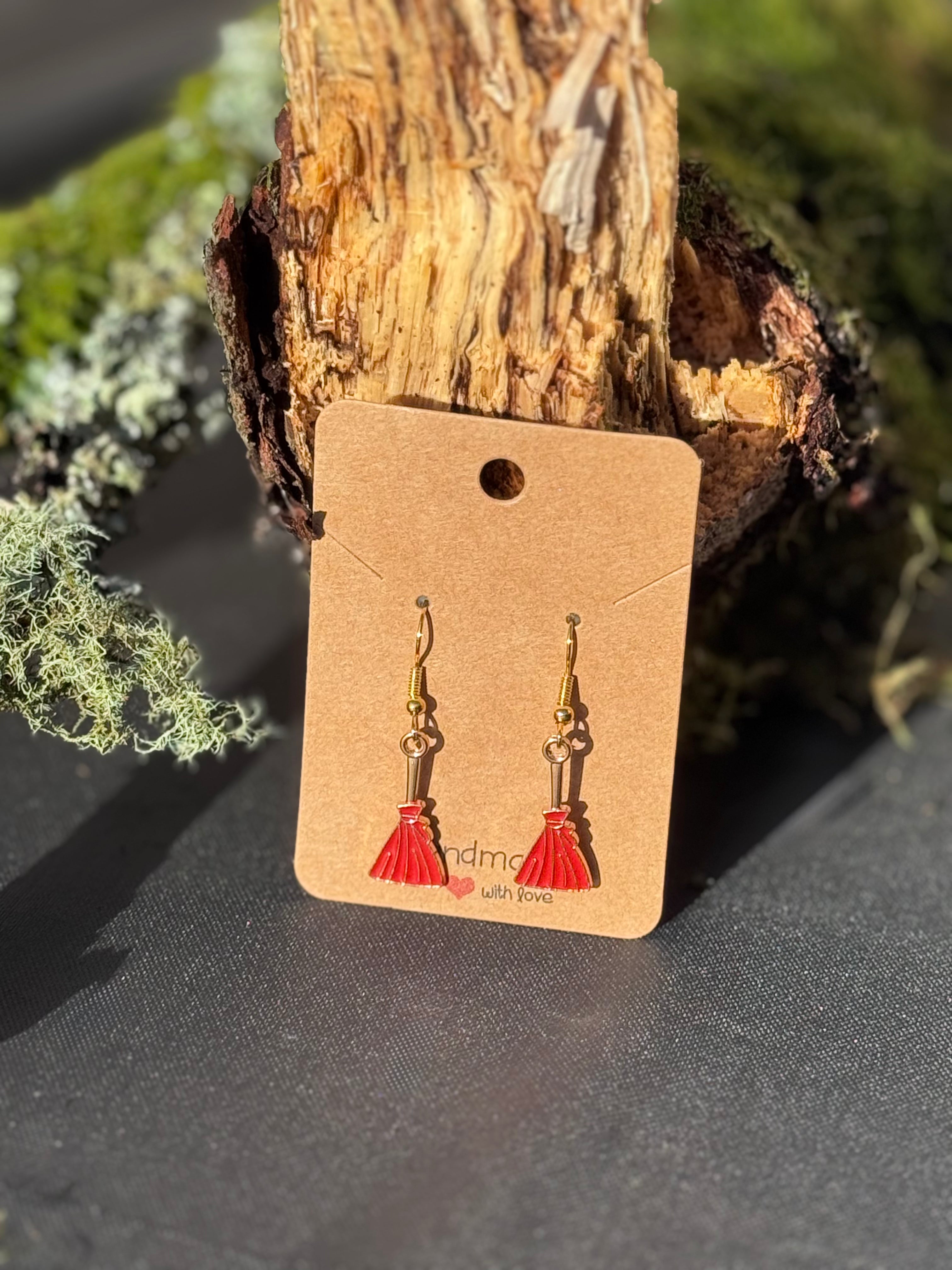 Broom stick earrings